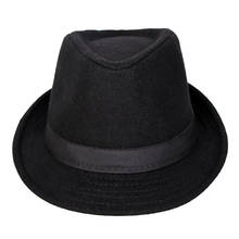 Мужская шерстяная шляпа-федора, черная классическая фетровая шляпа с коротким козырьком, Осень-зима 2020 2024 - купить недорого