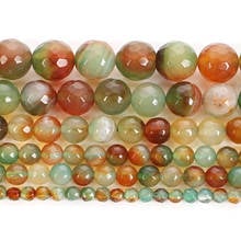 Cuentas redondas de piedra Natural para la fabricación de joyas, cuentas espaciadoras sueltas de ágata verde amarilla, pulsera, collar hecho a mano, 4, 6, 8, 10 y 12mm 2024 - compra barato