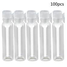 Mini botella de vidrio transparente vacía, viales de muestra de Perfume con tapa de varilla de plástico para aromaterapia de aceites esenciales, 1/2/3ml, 100 Uds. 2024 - compra barato