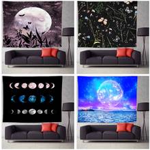 Natural Landscape Tapestry Bedroom Moonlight Forest And Butterflies Wall Hanging Blanket Wall Art Decor for Living Room Dorm 2024 - buy cheap
