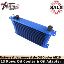 Universal 13 linha de óleo an10 13 linhas radiador óleo do motor alumínio xxuol13bk/bl 2024 - compre barato