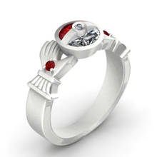 Trendy Bling Zircon Stone Silver Color Crystal Ball Rings for Women Girls Pokemon Wedding Engagement Ring Boho Jewelry 2021 2024 - buy cheap