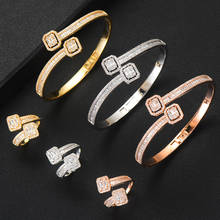 Conjunto de anillos y brazaletes nigerianos africanos para mujer, joyería india de lujo, de alta calidad, para boda 2024 - compra barato