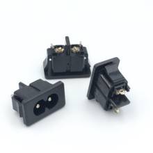 5Pcs/lot AC250V 2.5A Iec320 C8 Male 2 Pins Power Inlet Socket Connector 2024 - buy cheap