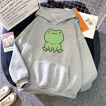 2021 Cute Animal Frog Printed Hoodie Men Women Sweatshirt Pullover Unisex Tracksuits Long Sleeve Pocket Oversized Tops 300 2024 - buy cheap