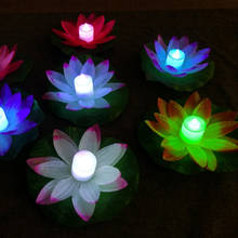 ICOCO LED Artificial Lotus Colorful Changed Floating Flower Lamps Water Swimming Pool Wishing Light Lanterns Party Supply 2024 - buy cheap