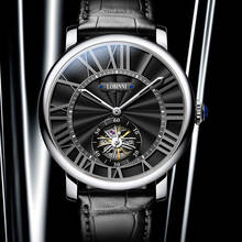Reloj con movimiento de gaviota de cuero para hombre, cronógrafo masculino de marca de lujo suiza, automático, de negocios, resistente al agua 2024 - compra barato