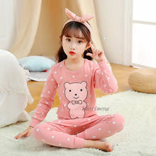 Christmas Pajamas Set For Girls Home Clothes Cartoon Pyjamas Children's Clothing 100%Cotton Pijamas Infantil Big Girls Sleepwear 2024 - buy cheap