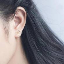 Korean Version Of The Simple Bow Fashion Earrings Super Affordable Charm Gold 8 Font Female Earrings Wholesale 2024 - buy cheap