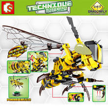 Fit 703200 236PCS DIY  Animal Bumblebee Honeybee Dragonfly Set Blocks Educational Gift Toys for Children Kids 2024 - buy cheap