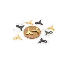 Pingente talismã bronze preto branco dourado baleia, para pulseira colar, faça você mesmo joias 2024 - compre barato