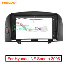 Feeldo-adaptador de moldura para carro de 9 polegadas, kit de adaptador de tela grande para hyundai nf sonata 2din, dvd player 2024 - compre barato