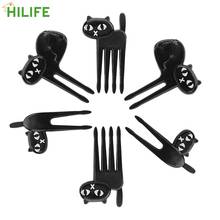 HILIFE Party Decor Bento Lunches Toothpick Mini Cartoon Tableware Snack Cake Dessert Food Fork 6pcs/pack Black Cat Fruit Fork 2024 - buy cheap