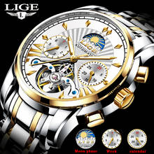 LIGE 2020 Brand Men Sport Mechanical Watch Men Luxury Waterproof WristWatch New Fashion Casual Men Watches relogio masculino+Box 2024 - buy cheap