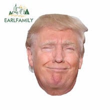 EARLFAMILY 13cm x 10cm Trump Head Funny Car Stickers and Decals Motorcycle Trunk Window Bumepr Decoration JDM VAN Decal 2024 - buy cheap