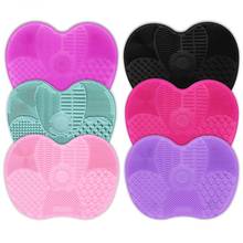 1pc Silicone Makeup Brush Cleaner Pad Hand Tool Foundation Makeup Brush Scrubber Board Make Up Washing Brush Gel Cleaning Mat 2024 - buy cheap