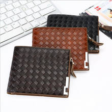 Men Leather Wallet ID Credit Card Holder Clutch Bifold Pocket Zipper Coin Purse Male Small Slim Wallets 2024 - buy cheap