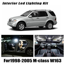 16pcs LED Vanity mirror lamp + Trunk bulb + Interior Dome Reading Map Light Kit For 1998-2005 Mercedes Benz M ML class W163 2024 - buy cheap