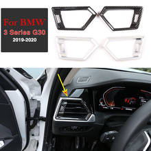 Aire acondicionado Interior de coche, accesorios de marco de salida de ventilación para BMW Serie 3 G20 G28 2019-2020, ABS, fibra de carbono cromado, 2 uds. 2024 - compra barato