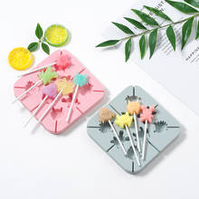 Silicone Lollipop Chocolate Mould Cartoon flower lollipop stencil Baking DIY cartoon candy mould  fondant molds 2024 - buy cheap