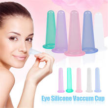 High Quality 4pcs/Set Eye Silicone Massage Cup Vaccum Facial Massager Therapy Cup Face Body Care Therapy Treatment Relaxation 2024 - buy cheap
