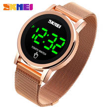 SKMEI LED Touch Screen Waterproof Digital Wristwatches Luxury Stainless Steel Men Watches Male Clock  reloj hombre 1668 2024 - buy cheap