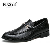 FIXSYS, mocasines informales de moda para hombre, con hebilla de Metal, punta estrecha, zapatos Oxford para hombre, vestido Formal de lujo, zapatos para hombre, boda, negocios, hombre 2024 - compra barato