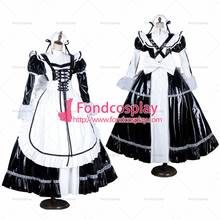 Funcosplay vestido de penteadeira para adultos, vestido longo com tampa em pvc, uniforme de vinil feito sob medida [g1562] 2024 - compre barato