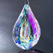 Camal 1pcs 76mm Colorful Glass Crystal Loquat Shape Chandelier Prisms Hanging Drops Pendant Suncatcher Lamp Part Home Decoration 2024 - buy cheap