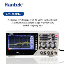 Hantek-osciloscopios digitales DSO4084B, DSO4104B, DSO4204B, DSO4254B, 80-200Mhz, 1GS/s, Frecuencia de muestreo, pantalla LDC, Osciloscopio eléctrico 2024 - compra barato