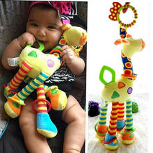 Plush Infant Toys Baby Giraffe Animal Handbells Rattles Handle Toys Stroller Hanging Teether Baby Toys 0-12 Months High Quality 2024 - buy cheap