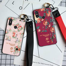 Flowers Wristband Neck Strap Case For Xiaomi Mi Max 2 3 Pro Silicone Rose Luxury Cover For Xiaomi Mi Play Mi Note 3 Pocophone F1 2024 - buy cheap