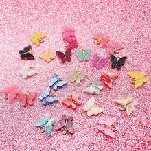 Korean 10pcs/set colorful cute butterfly pendant accessories DIY bracelet earrings jewelry making supplies antioxidant jewelry 2024 - buy cheap