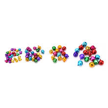 DIY Pendants  Handmade Accessories  Crafts 100pcs Colorful Loose Beads Small Jingle Bells Christmas Decoration 6/8/10/12mm 2024 - buy cheap