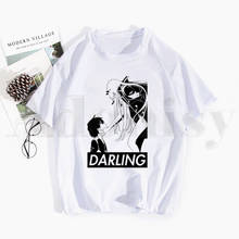 Darling In The FranXX Zero Two Arigatou 02 Anime T Shirts Tops Tees Men Women Short Sleeve Casual T Shirt Streetwear Funny 2024 - buy cheap