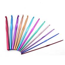 12 Pcs/Set Ergonomic Multi Colour Stainless Steel Crochet Hooks Yarn Knitting Needles 2-8mm Sewing Tools with Case 2024 - buy cheap