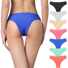 1 pcs New Bikini Seamless Cotton Panties Sexy Tanga Ultra-thin Comfort Underwear Women Briefs Thongs Pant for women calcinha 2024 - buy cheap