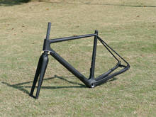 Cuadro de bicicleta de ciclocross con freno de disco mate de carbono completo, 49cm, 52cm, 54cm, 56cm, 58cm, eje pasante de 12x142mm y horquilla de 12x100m 2024 - compra barato
