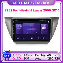 6G + 128G QLED 5G WIFI Android 10 автомобильное радио мультимедиа для MITSUBISHI LANCER IX 2006-2010 GPS Навигация стерео видео плеер BT 2024 - купить недорого