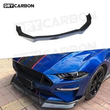 Parachoques delantero de fibra de carbono para Ford Mustang, divisores delanteros, estilo de coche, 2018-2020 2024 - compra barato