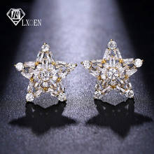 LXOEN-pendientes de cristal con forma de estrella para mujer, aretes de zirconia, joyería coreana 2024 - compra barato