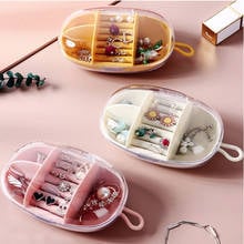 Jewelry Storage Box Organizer Ring Box Bracelet Earring Display Stand Transparent Plastic Portable Mini Jewelry Stand with Cover 2024 - buy cheap