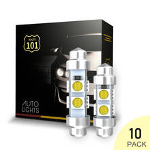 Route101-bombilla LED blanca para Interior de coche, luz de lectura para techo, domo, reemplazo, 10x, C5W, C10W, 36mm, 42mm, 12V 2024 - compra barato