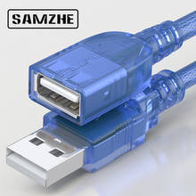SAMZHE USB 2,0 Удлинительный кабель, кабель для передачи данных «Папа-мама», удлинитель 1 м/1,5 м/2 м/3 м для зарядки телефона компьютера, USB удлинение 2024 - купить недорого