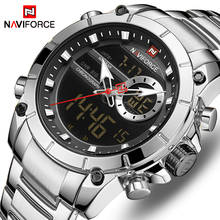 NAVIFORCE Mens Watches Luxury Brand Men Sports Watches Mens Quartz LED Digital Full Steel Military Wrist Watch Relogio masculino 2024 - buy cheap