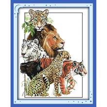 Animal Pattern Printing Cross Stitch Kit Pattern Traditional Embroidery 11CT 14CT Craft Needlework DIY Home Decoration Painting 2024 - buy cheap