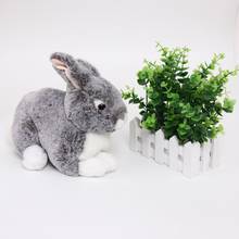 Кролик заяц Серый Белый Имитация плюшевая игрушка мягкая игрушка талисман кукла для детей подарок на день рождения Рождество 2024 - купить недорого