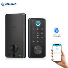 ttlock app smart home fingerprint lock cerradura inteligente wifi Biometric deadbolt electronic door lock 2024 - buy cheap