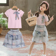 Kids Clothes Sets for Girls Japanese School Outfits Summer Floral Skirt + T-shirt Casual Teenage Clothes For 3 4 7 9 11 14 Years 2024 - buy cheap
