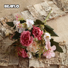 1 Bouquet Artificial Flowers Peony Flower Tea Rose Hydrangea Silk Fake Flower flores for DIY Home Garden Wedding Decoration 2024 - buy cheap